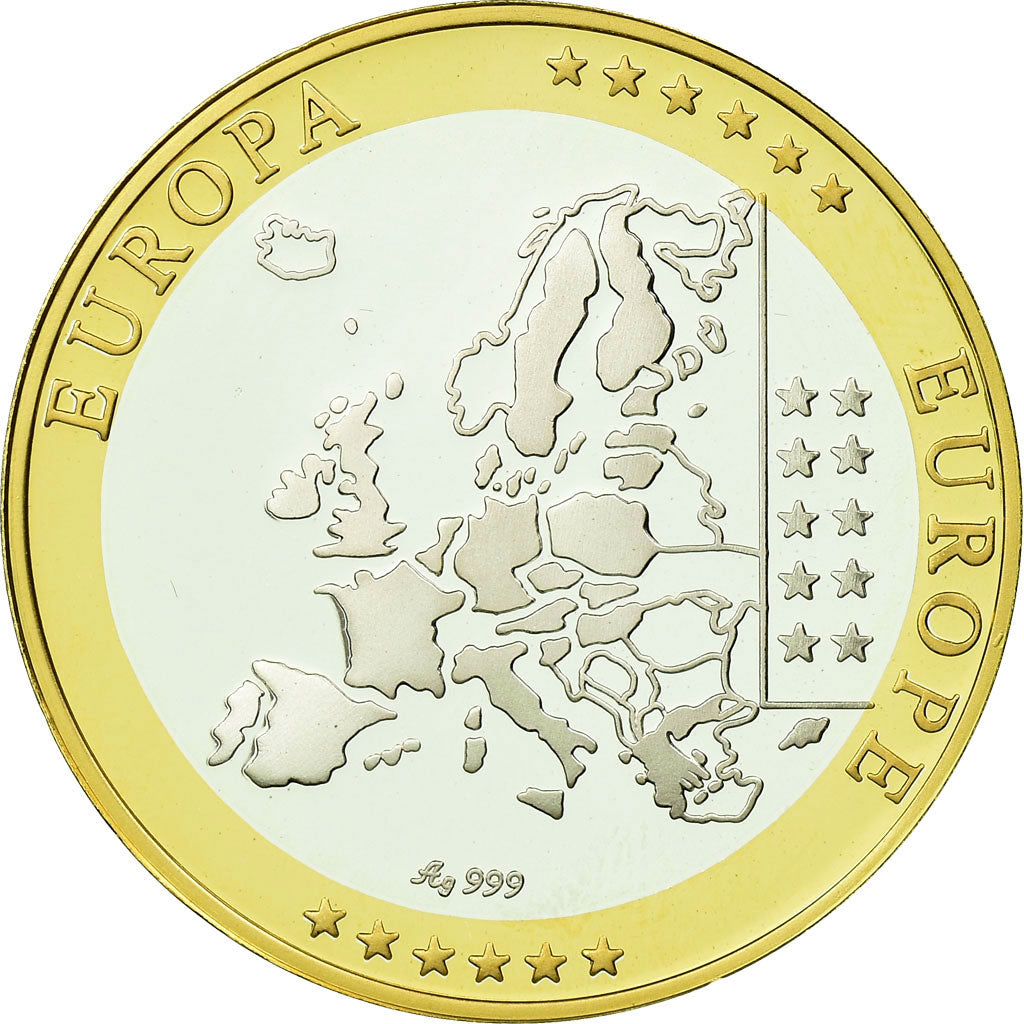 Slovenia, Medal, Euro, Europa, MS(65-70), Silver