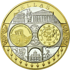 Grecia, medalla, Euro, Europa, FDC, Plata