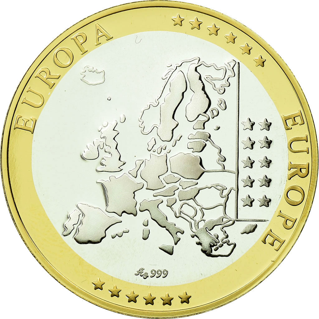 Grecia, medaglia, Euro, Europa, FDC, Argento