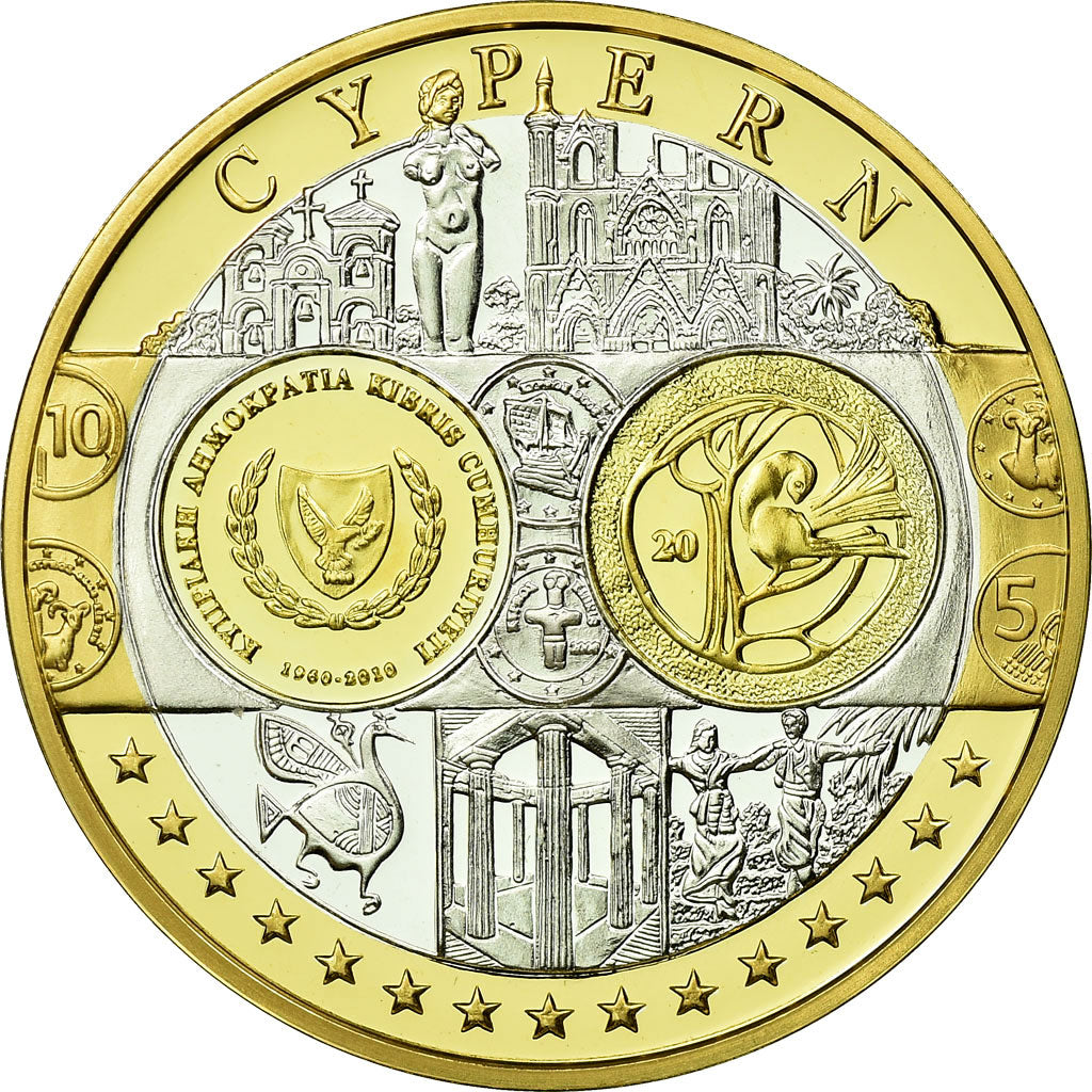 Cyprus, Medal, Euro, Europa, MS(65-70), Silver