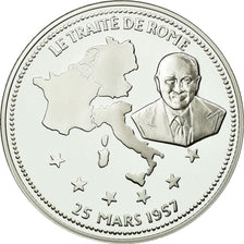 France, Medal, Europe, Traité de Rome, MS(65-70), Silver