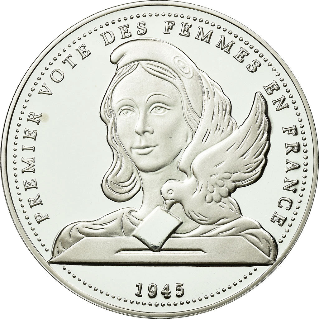 Frankrijk, Medaille, Politique, Premier Vote des Femmes en France, FDC, Zilver