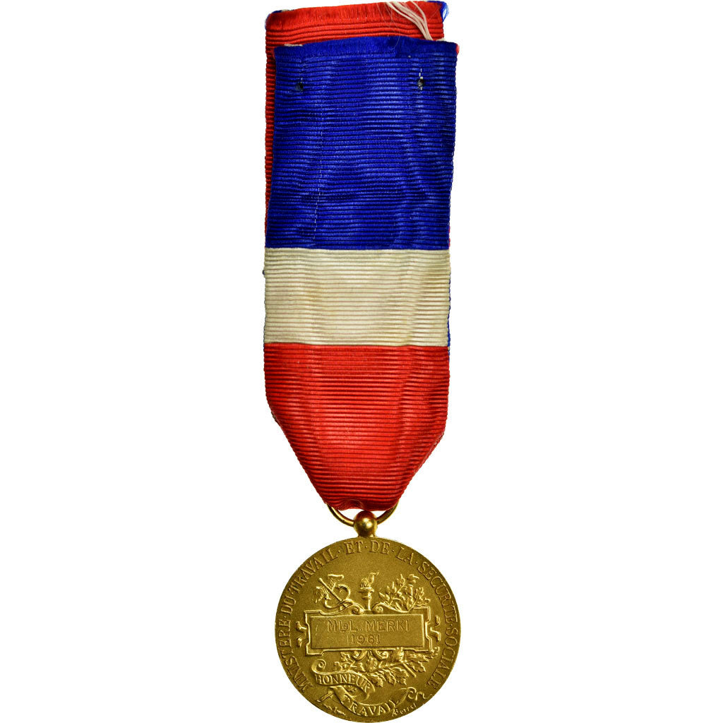 France, Médaille d'honneur du travail, Médaille, 1961, Excellent Quality