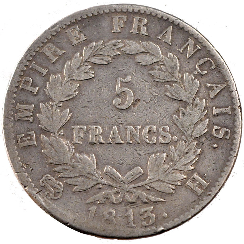 Coin, France, Napoléon I, 5 Francs, 1813, La Rochelle, VF(30-35), Silver