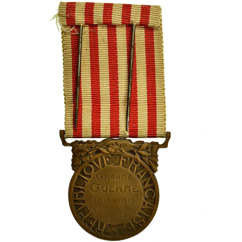 France, Grande Guerre, Medal, 1914-1918, Excellent Quality, Bronze, 33