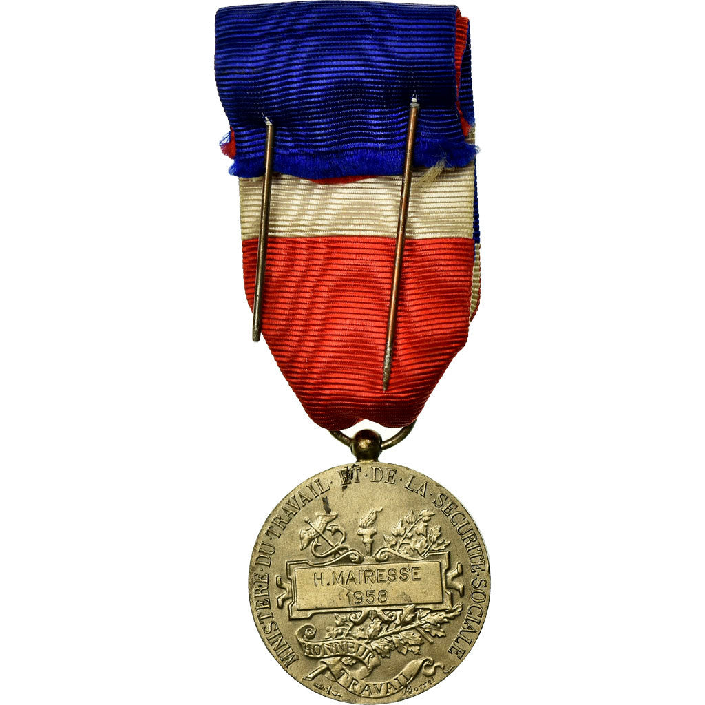 France, Médaille d'honneur du travail, Medal, 1958, Excellent Quality