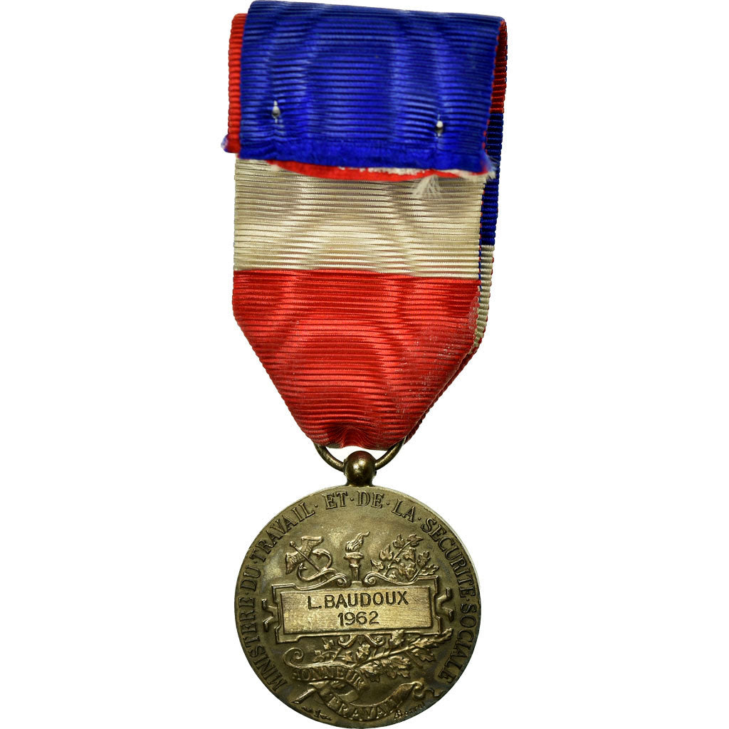 France, Médaille d'honneur du travail, Medal, 1962, Excellent Quality