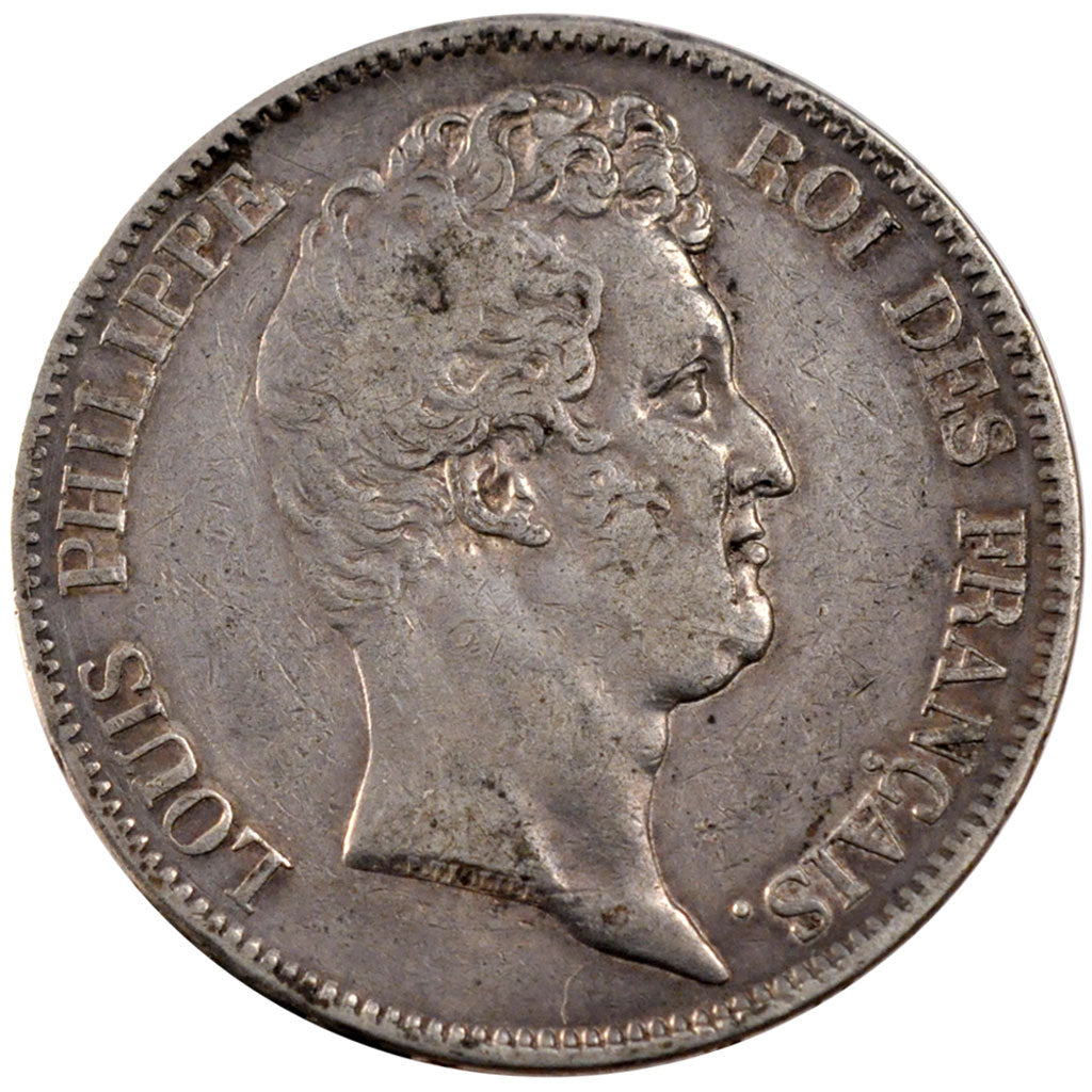 FRANCE, Louis-Philippe, 5 Francs, 1830, Paris, KM #737.1, VF(30-35), Silver,...