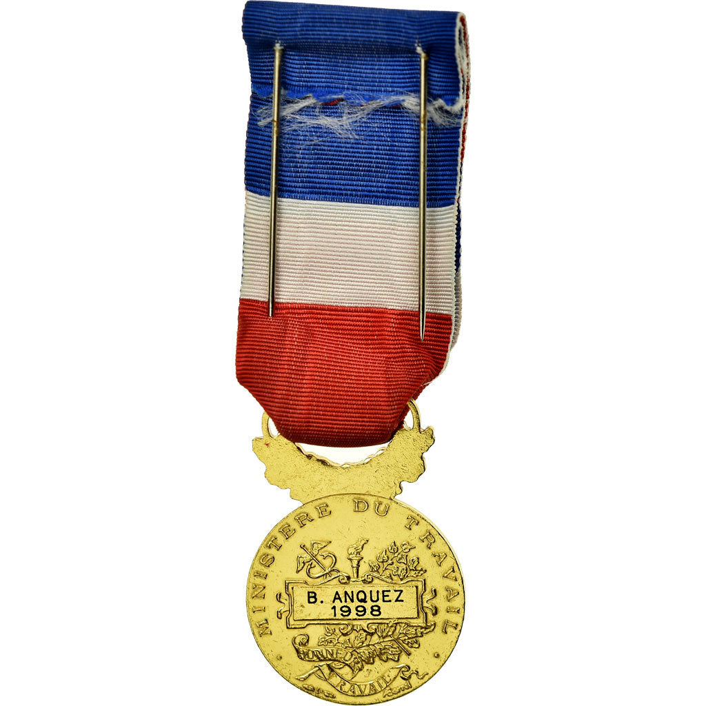 France, Médaille d'honneur du travail, Medal, 1998, Excellent Quality