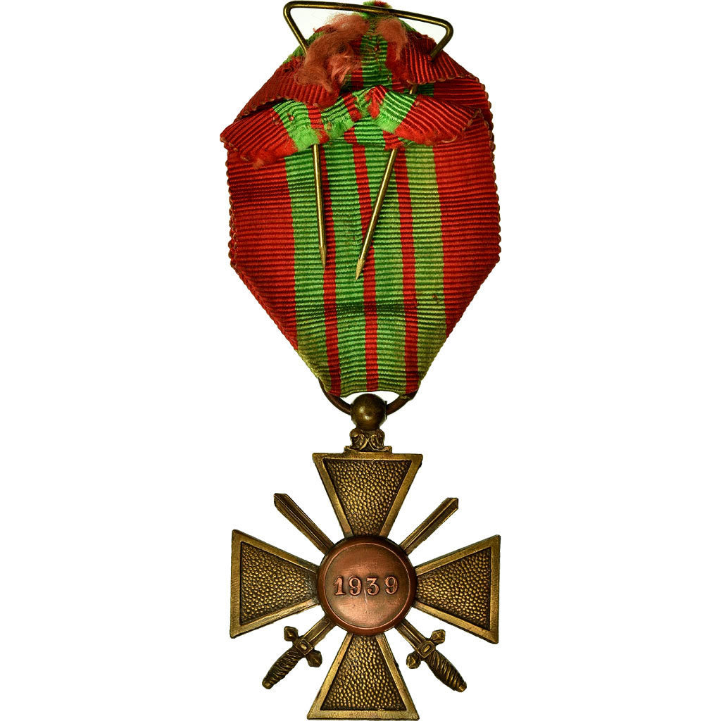 Francja, Croix de Guerre, Une Etoile, Medal, 1939, Doskonała jakość, Bronze
