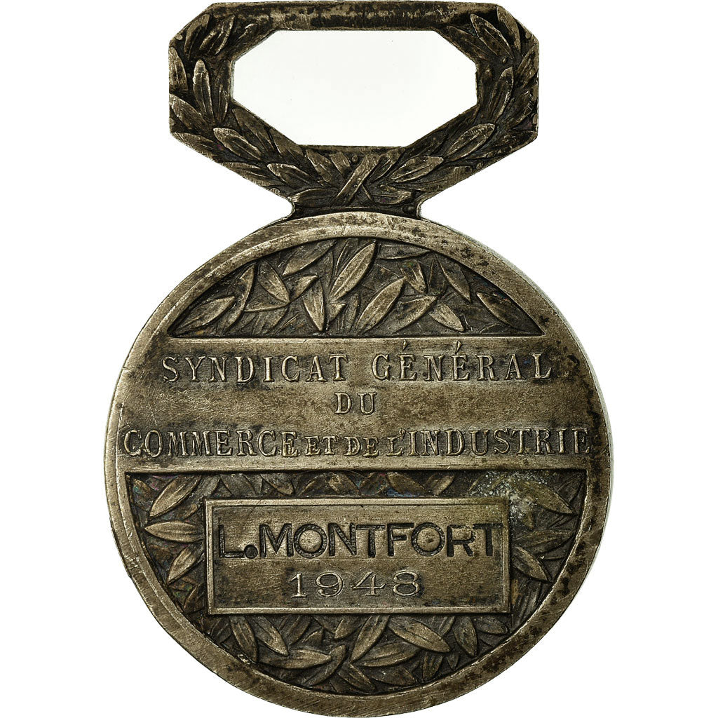 Francia, Syndicat Générale du Commerce et de l'Industrie, medaglia, 1948
