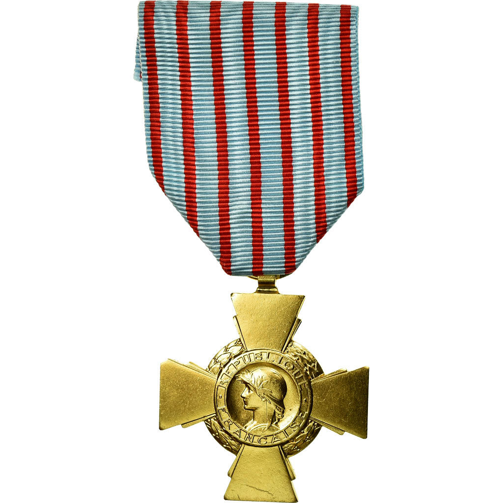 France, Croix du Combattant, Medal, 1939-1945, Uncirculated, Gilt Bronze, 36