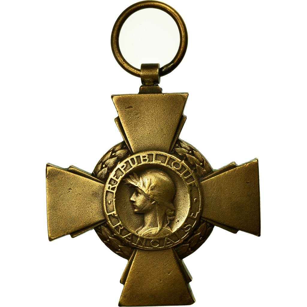 France, Croix du Combattant, Medal, 1939-1945, Very Good Quality, Bronze, 36