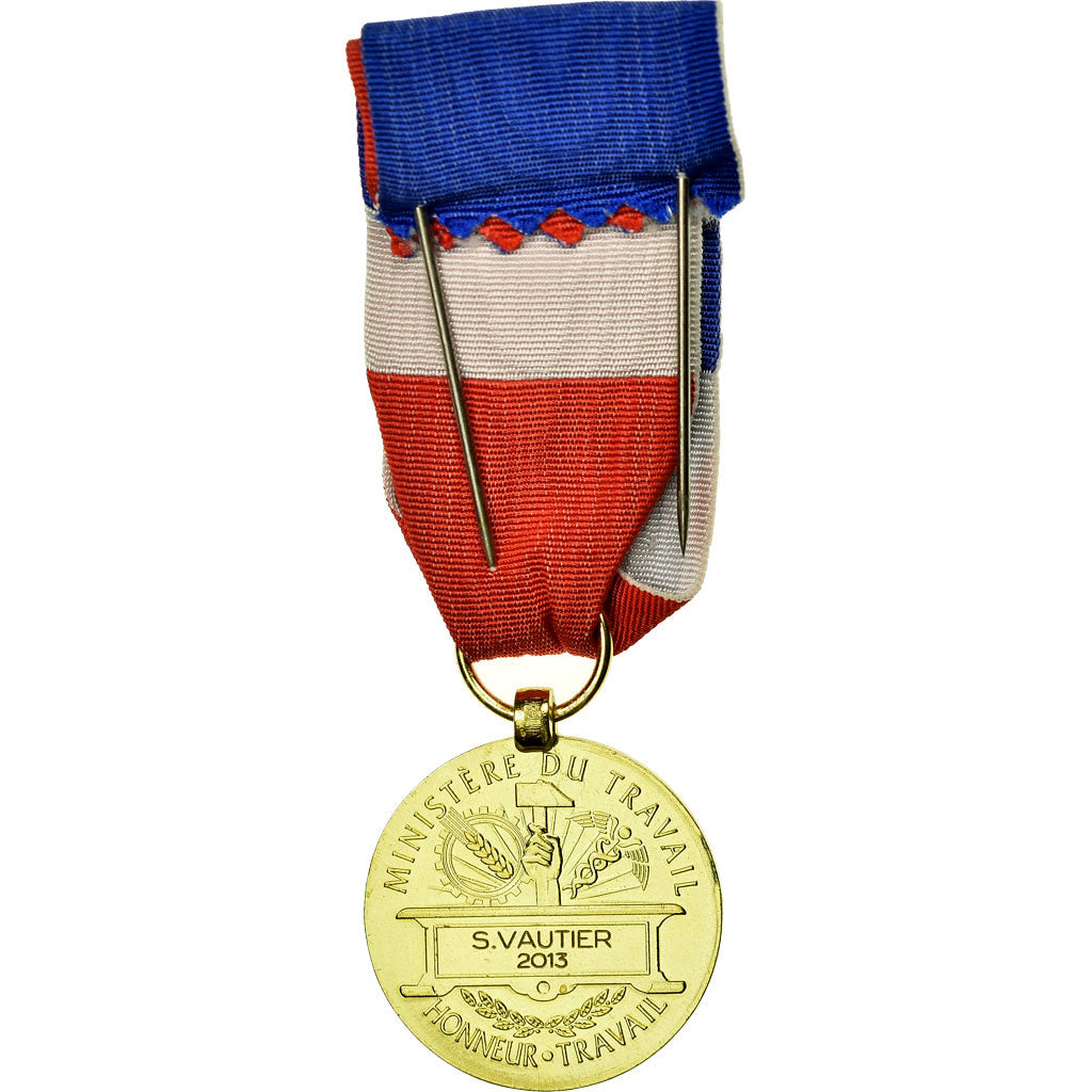 France, Médaille d'honneur du travail, Medal, 2013, Uncirculated, Gilt Bronze