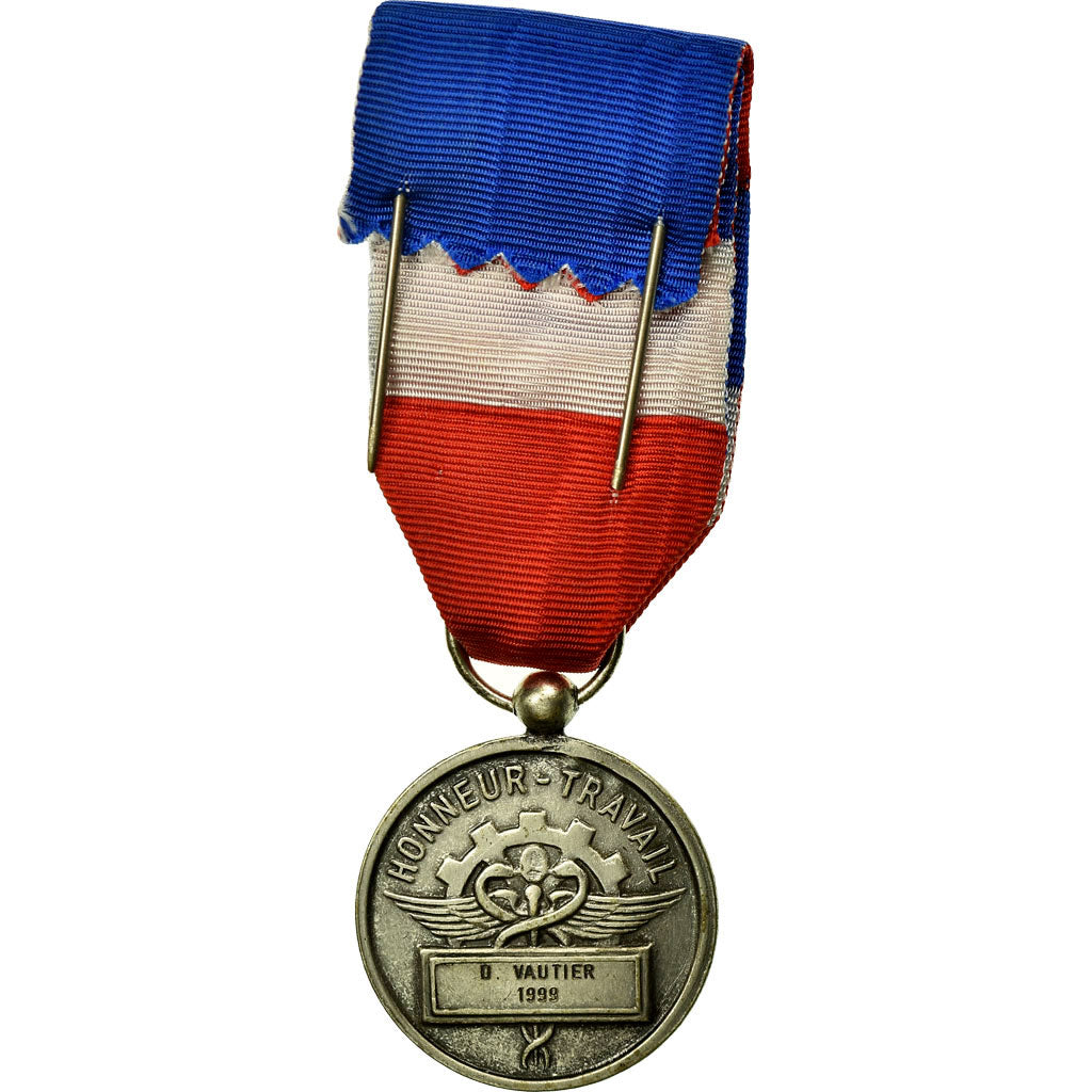 France, Médaille d'honneur du travail, Medal, 1999, Excellent Quality, Silver