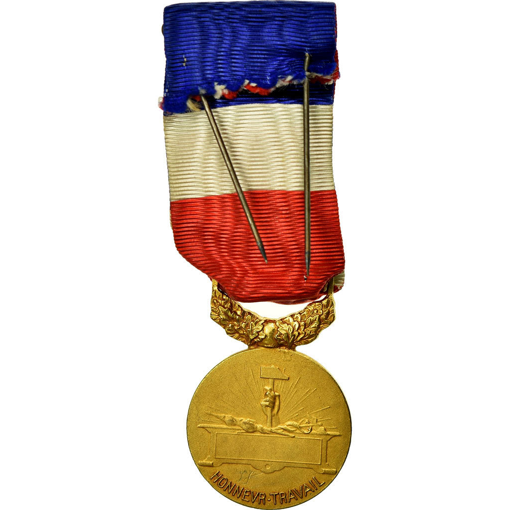 France, Médaille d'honneur du travail, Medal, Excellent Quality, Mattei, Gilt