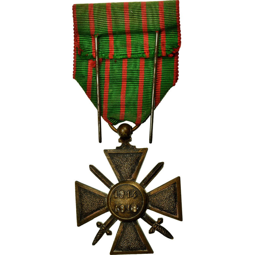 France, Croix de Guerre, Une Etoile, Médaille, 1914-1918, Très bon état