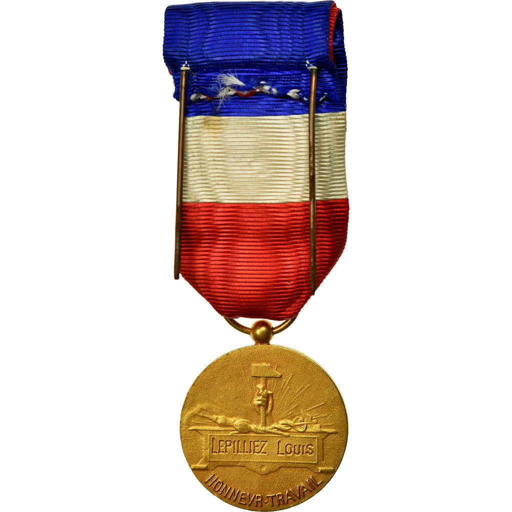 France, Médaille d'honneur du travail, Medal, Uncirculated, Mattei, Gilt
