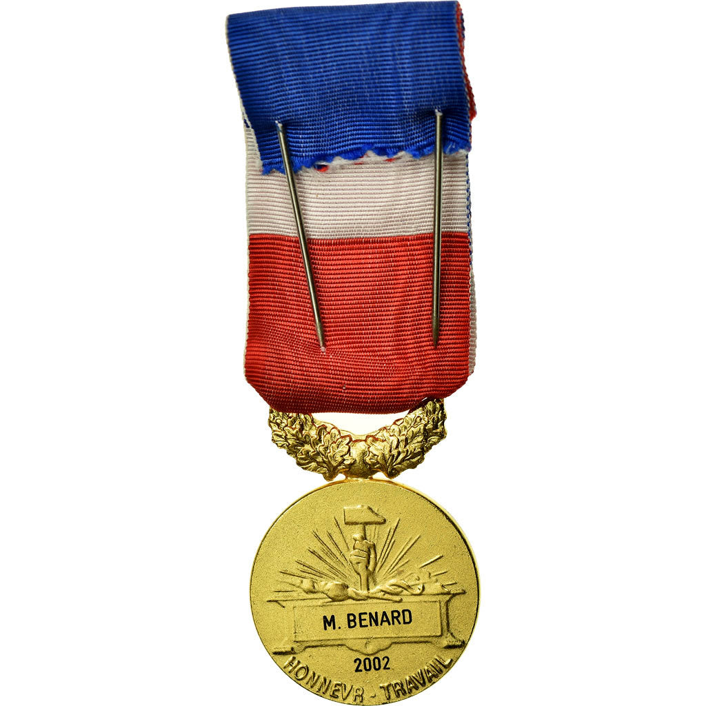 France, Médaille d'honneur du travail, Medal, 2002, Uncirculated, Mattei, Gilt
