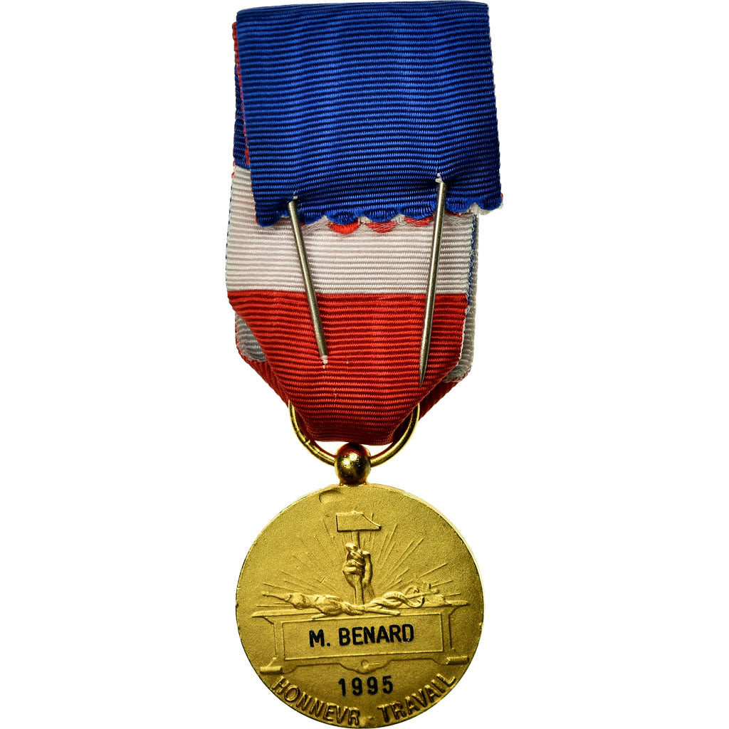 France, Médaille d'honneur du travail, Medal, 1995, Excellent Quality, Mattei