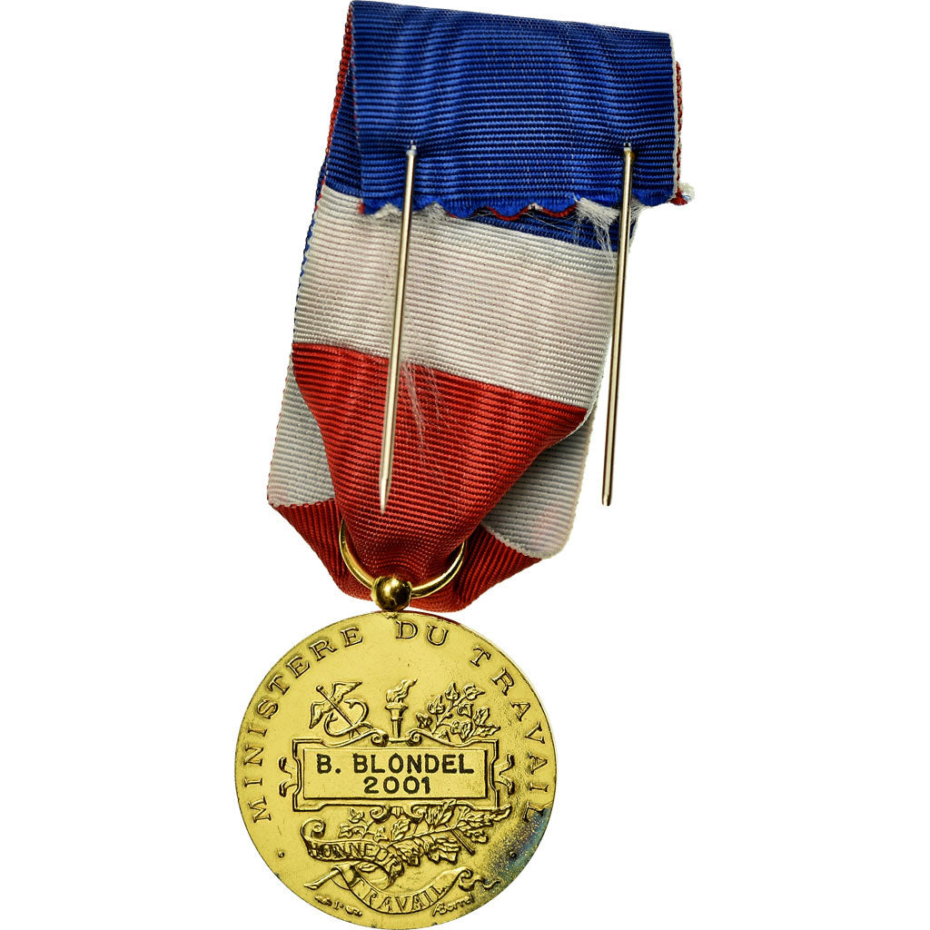France, Médaille d'honneur du travail, Medal, 2001, Excellent Quality