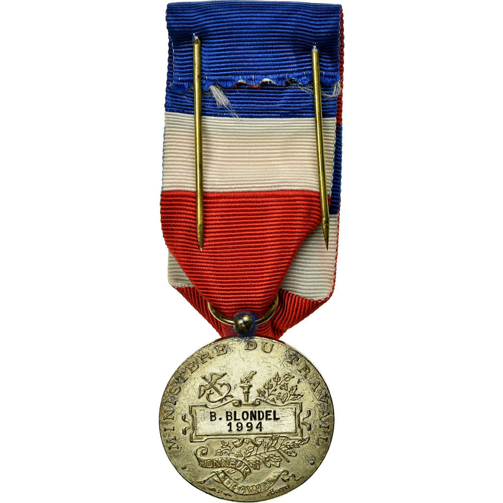 France, Médaille d'honneur du travail, Medal, 1994, Excellent Quality