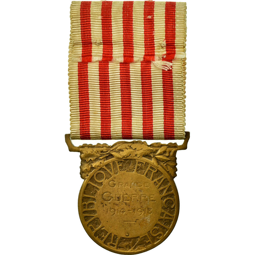 França, Grande Guerre, Medal, 1914-1918, Qualidade Excelente, Morlon, Bronze