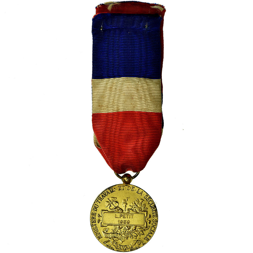 France, Médaille d'honneur du travail, Medal, 1959, Very Good Quality