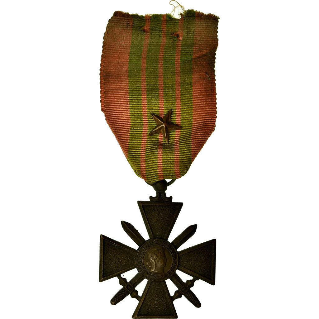 France, Croix de Guerre, Une Etoile, Médaille, 1939-1945, Très bon état