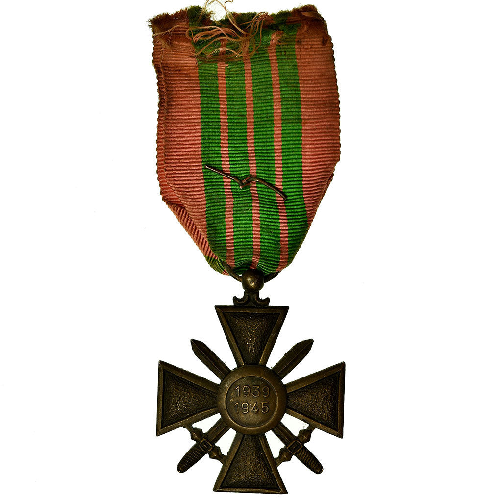 France, Croix de Guerre, Une Etoile, Médaille, 1939-1945, Très bon état