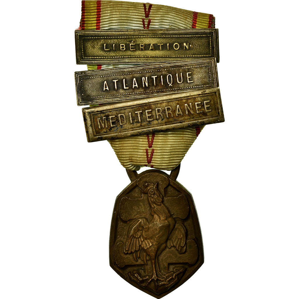 France, Libération, Atlantique, Méditerranée, Medal, 1939-1945, Very Good