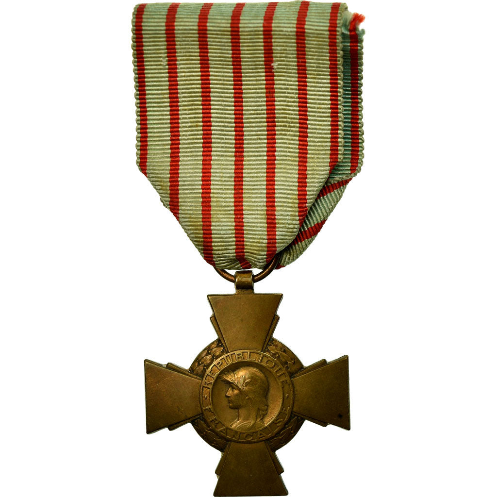 France, Croix du Combattant, Medal, 1939-1945, Very Good Quality, Bronze, 36