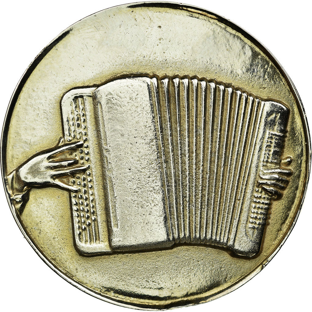 Frankreich, Medaille, Musique, Accordéon, SS+, Copper-Aluminum-Nickel