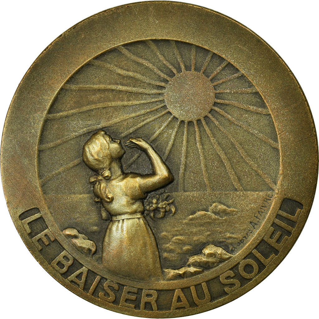 Francia, medaglia, Le Baiser au Soleil, Défense contre la Tuberculose, Faivre