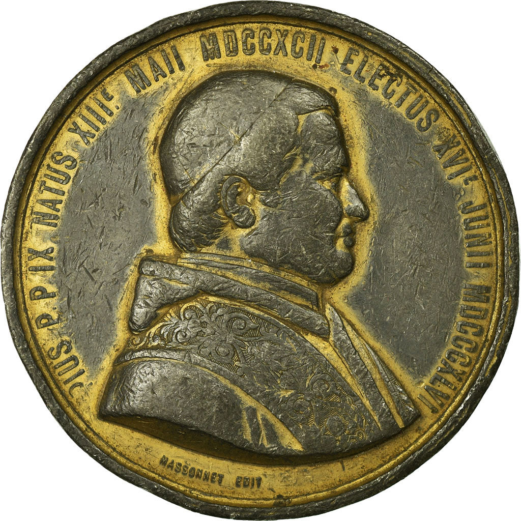 Vatican, Medal, Pie IX, Concile Oecuménique, 1869, Massonnet, VF(20-25), Tin