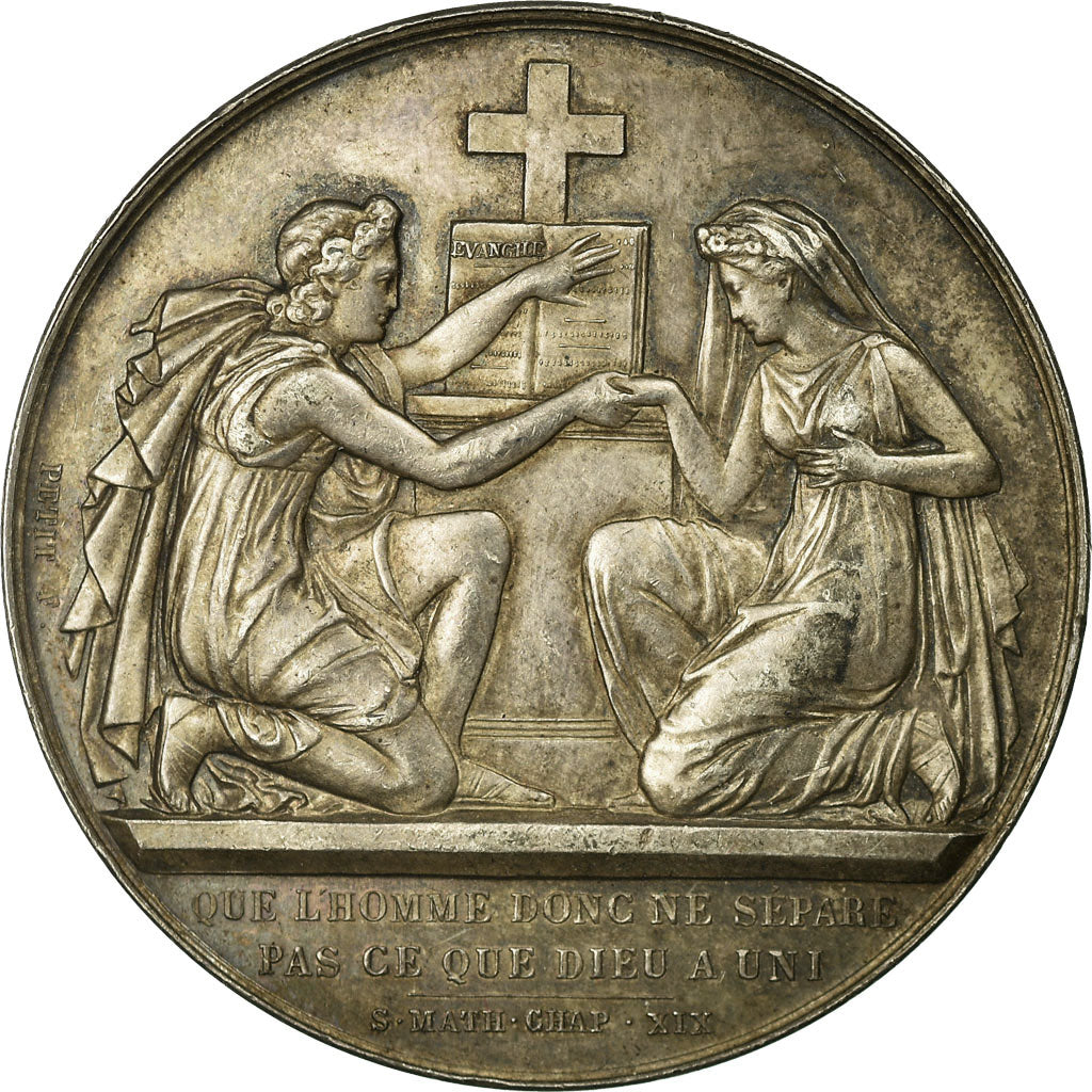 France, Medal, Mariage, Religion, 1901, Petit, AU(55-58), Silver