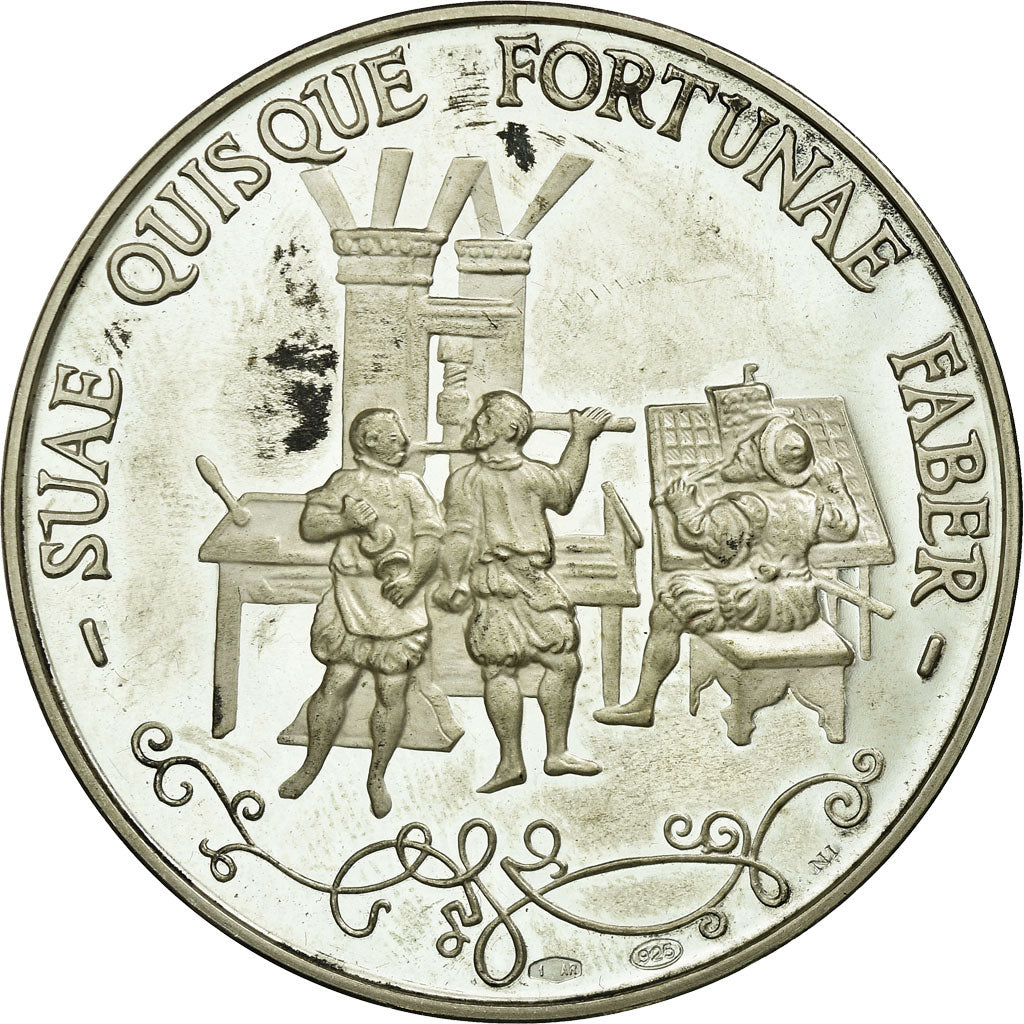 Włochy, Medal, Fratelli Fabri Editory, Biznes i przemysł, 1966, MS(63), Srebro