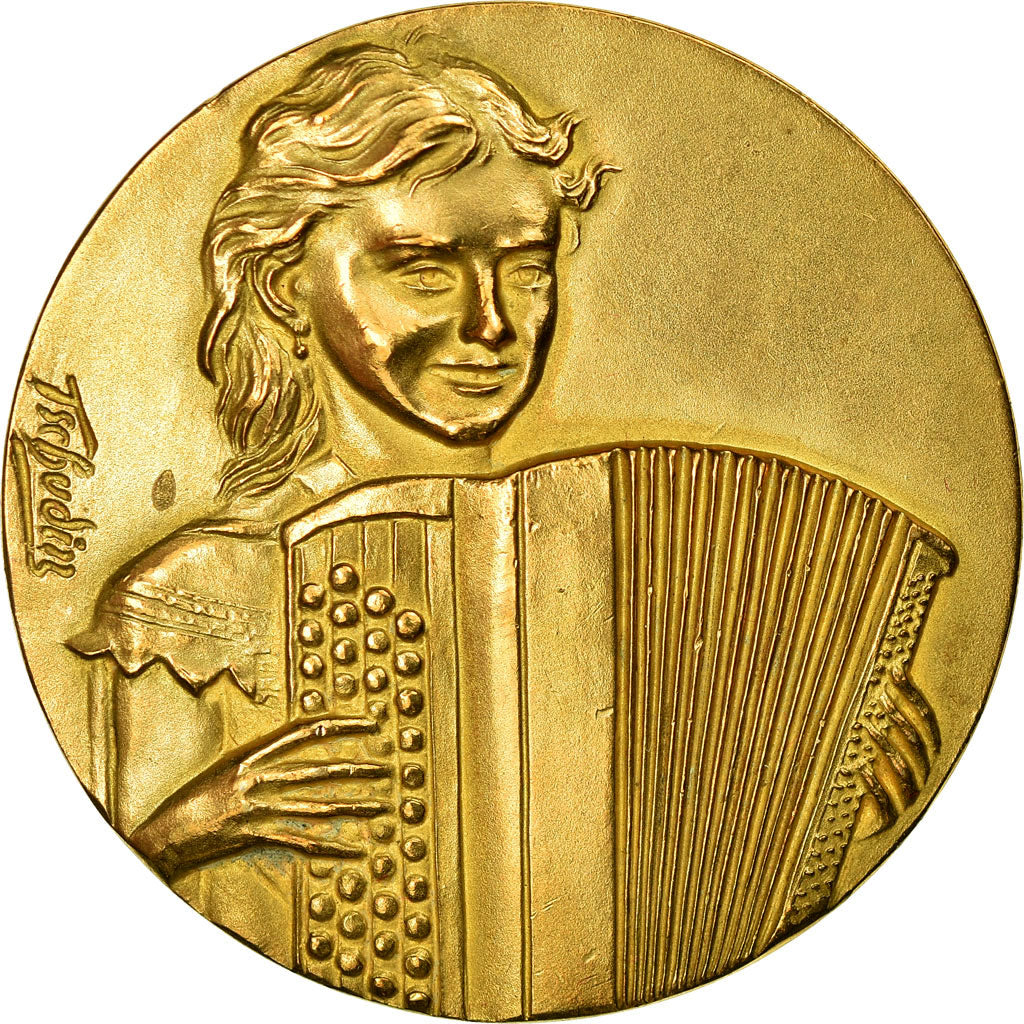 Francja, Medal, Musique, Accordéon, Tschudin, AU(50-53), Bronze