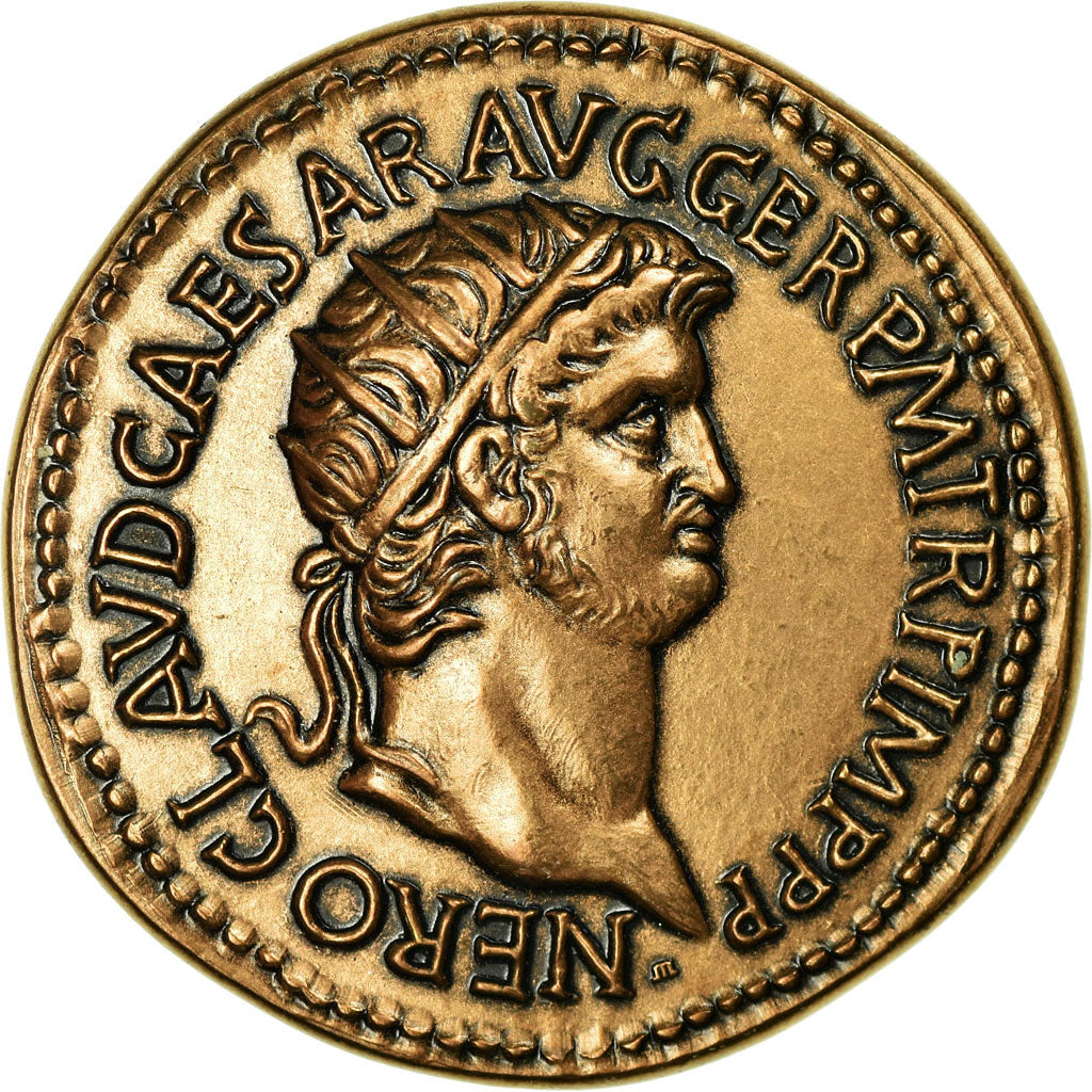 France, Médaille, Reproduction Monnaie Antique,  Néron, FDC, Bronze