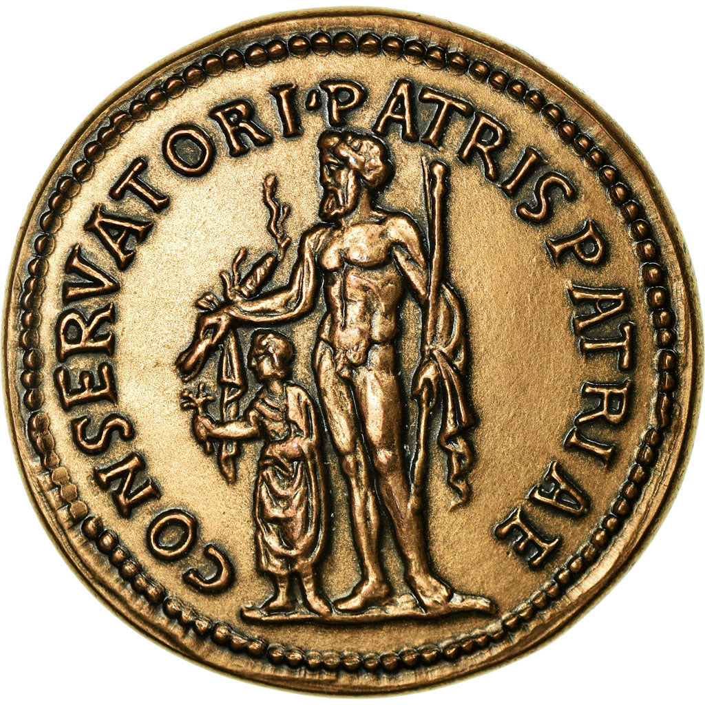 France, Medal, Reproduction Monnaie Antique, Trajan, MS(65-70), Bronze