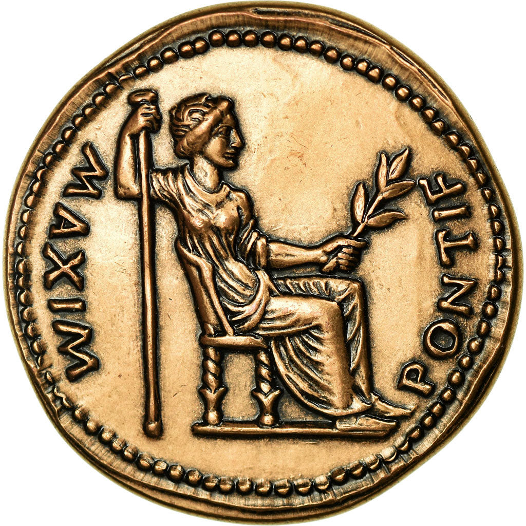 Frankreich, Medaille, Reproduction Monnaie Antique,  Tibère, STGL, Bronze