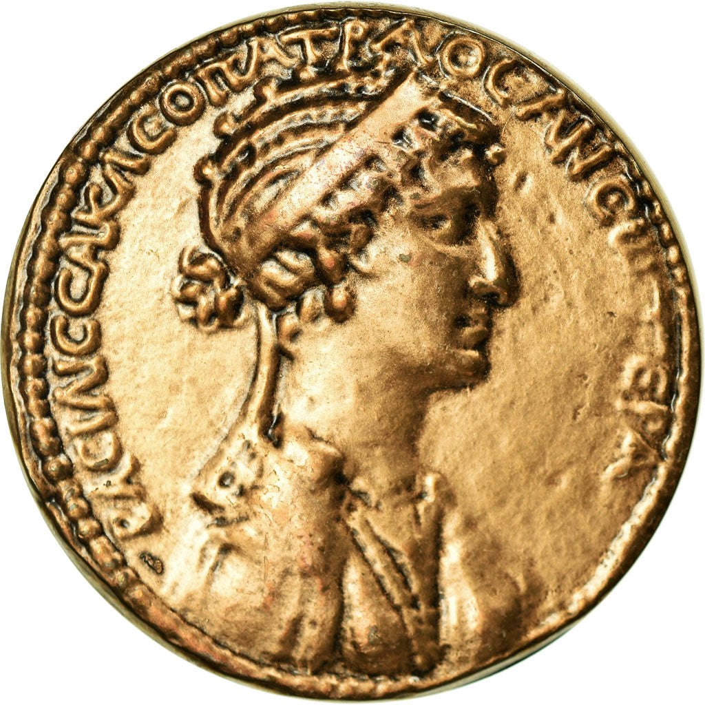 Francia, medaglia, Reproduction Monnaie Antique, Marc Antoine et Cléôpatre