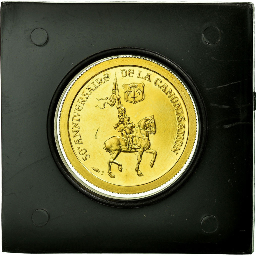 Frankrijk, Medaille, Jeanne d'Arc, 50ème Anniversaire de la Canonisation, FDC