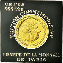 France, Medal, Résistance, Charles de Gaulle, MS(65-70), Gold