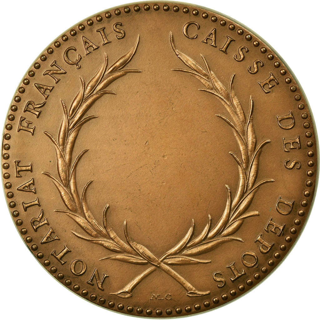 France, Medal, Notariat Français, Caisse des Dépôts, Jacques Cujas, 1974