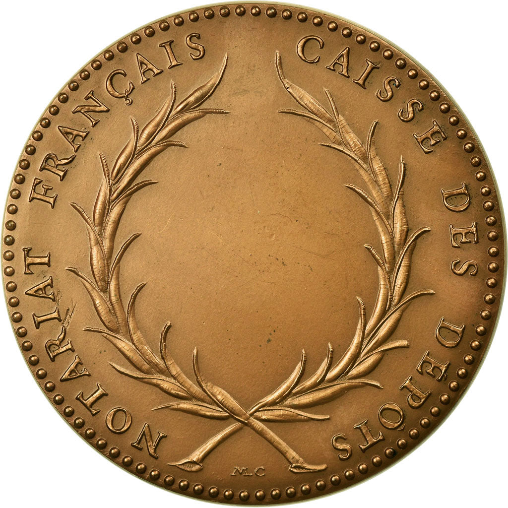 France, Medal, Notariat Français, Caisse des Dépôts, Jacques Cujas, 1974