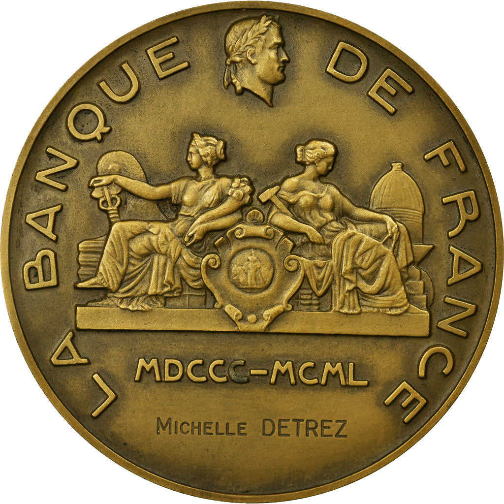 Frankreich, Medaille, La Banque de France, La Sagesse fixe la Fortune, 1950