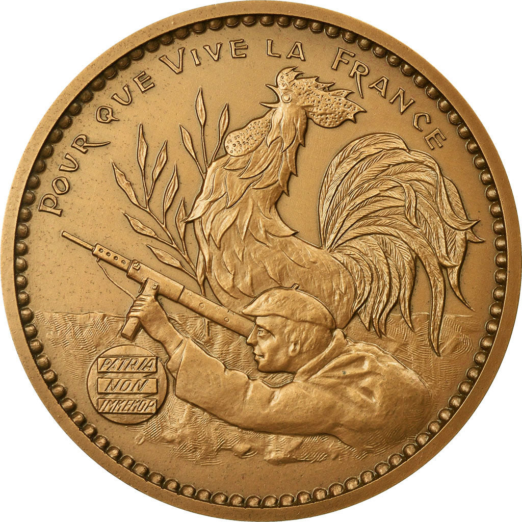 Francja, Medal, Résistance française, Jean Moulin, 1986, Mauviel, MS(65-70)