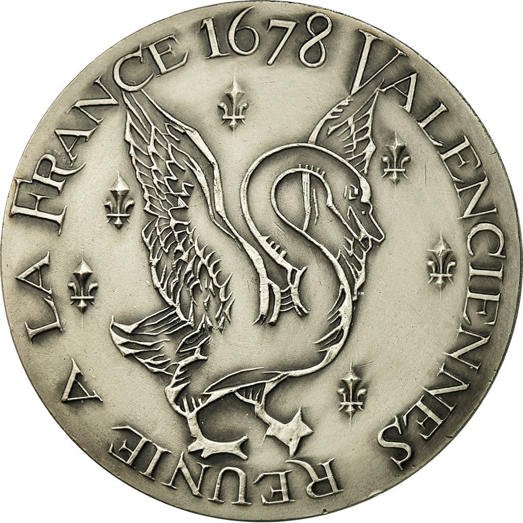 France, Médaille, Valenciennes Réunie à la France en 1678, FDC, Silvered