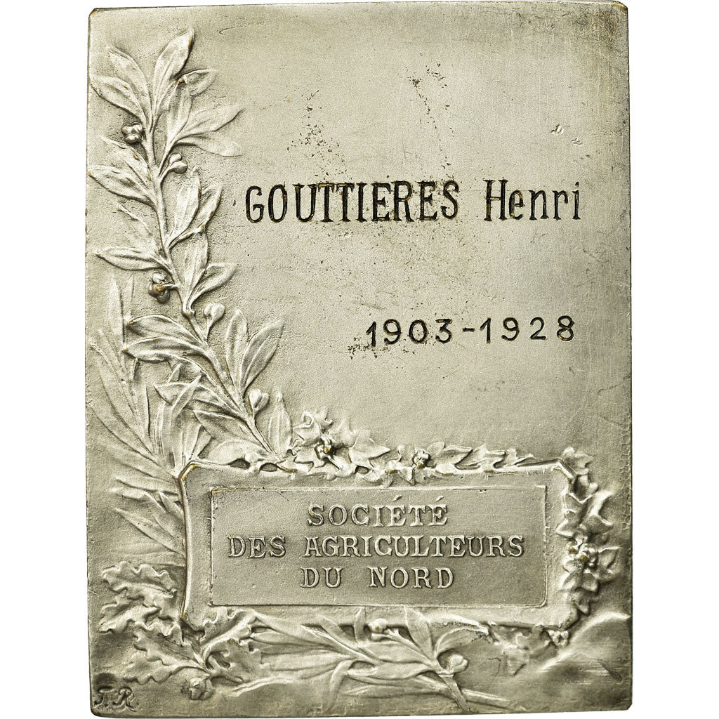Francja, Medal, Société des Agriculteurs du Nord, 1928, Rasumny, MS(63), Brąz
